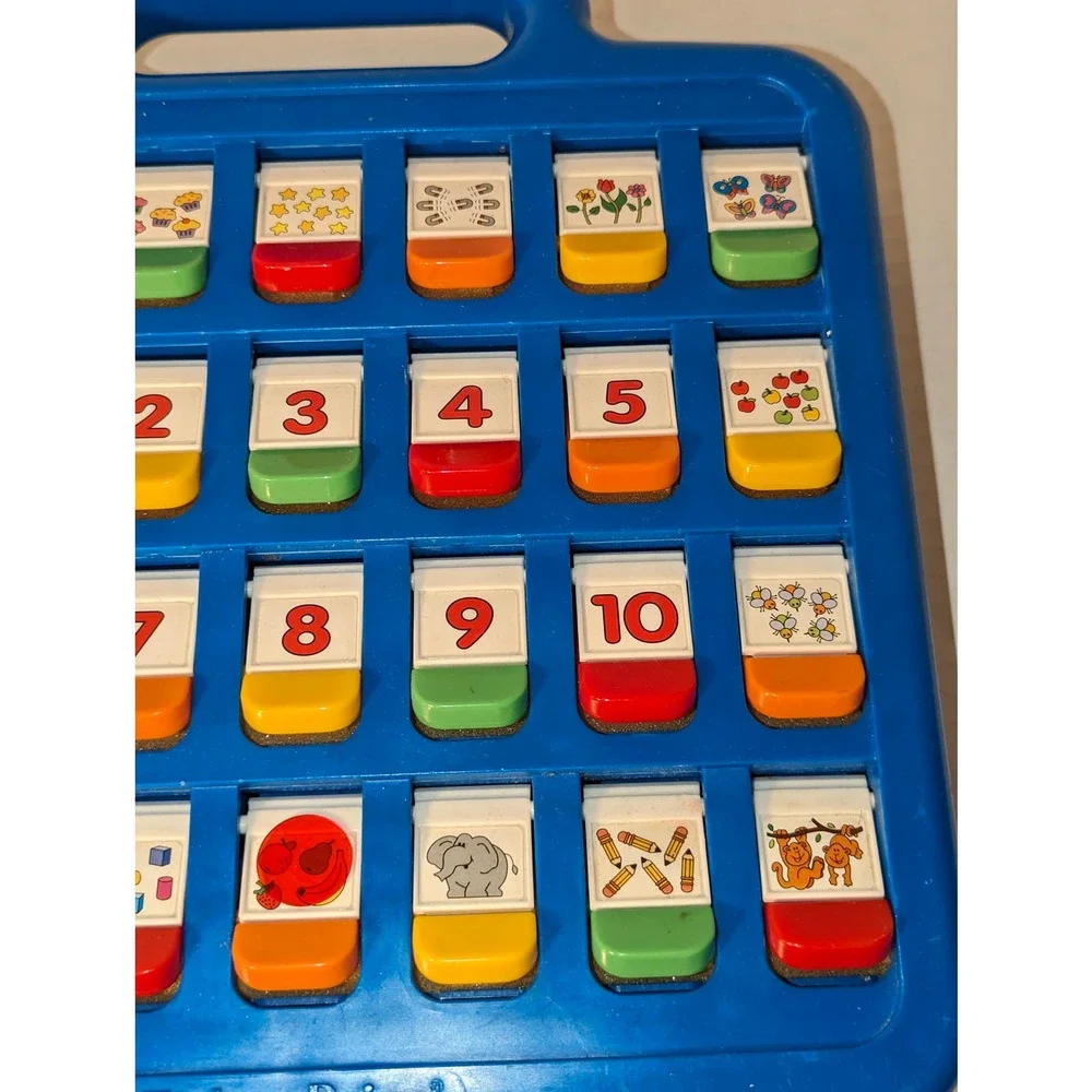 Vintage 1995 Fisher Price Flip-up Numbers Count Add Subtract Math Educational